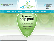Tablet Screenshot of maplegrovedentistry.net